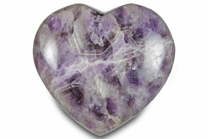 Polished Chevron Amethyst Heart - Madagascar #286161